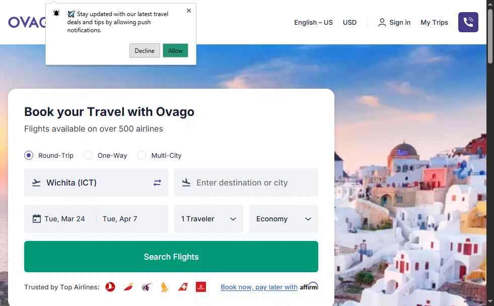 Ovago checkout page showing Ovago promo code box | Screenshot taken by SimplyCodes community member on Jan 23, 2026