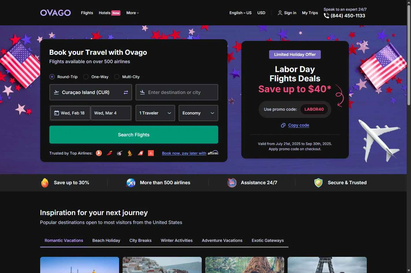 Ovago checkout page showing Ovago promo code box | Screenshot taken by SimplyCodes community member on Dec 20, 2025