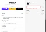 Overkill coupon verification screenshot