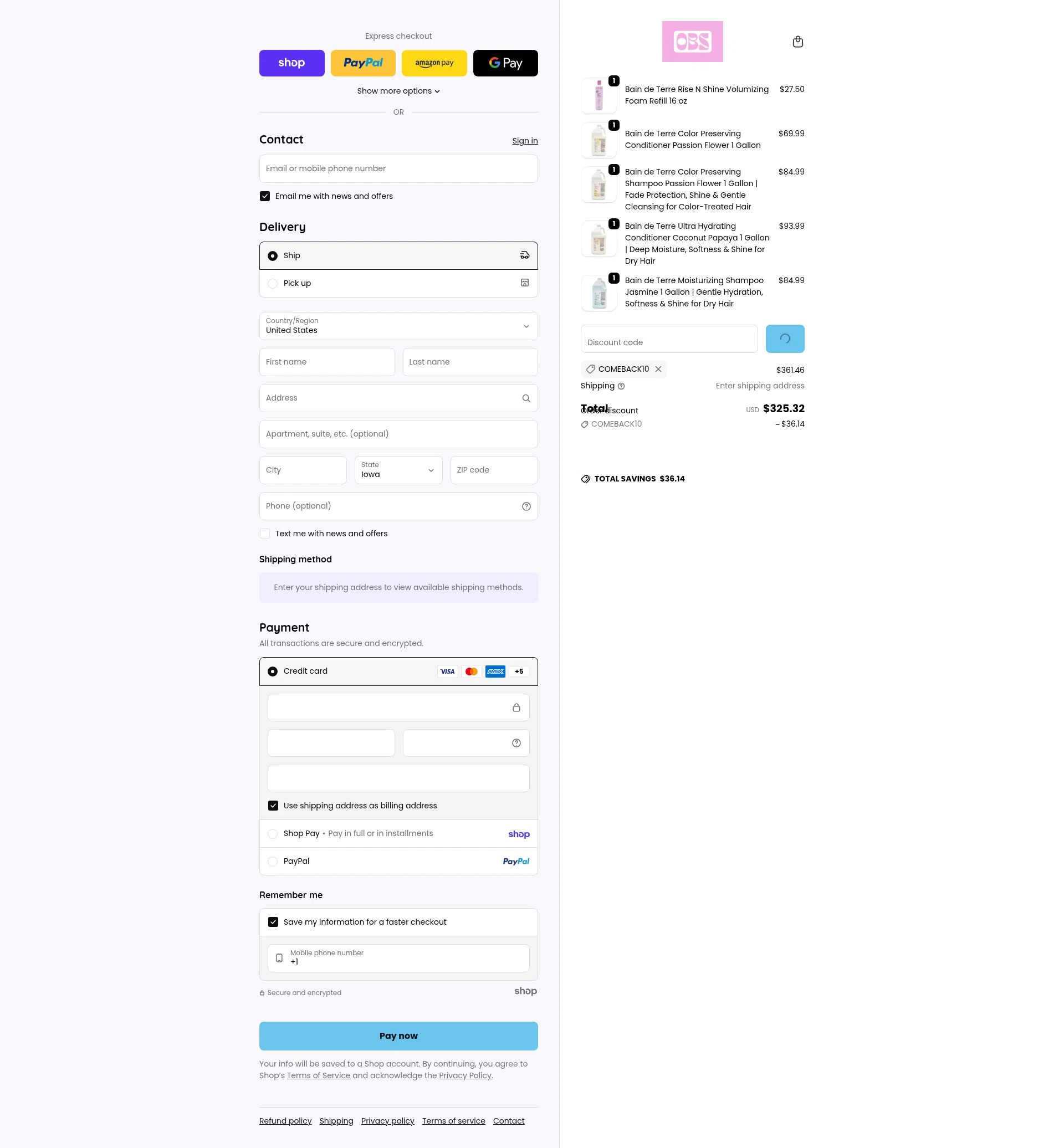 Overstock Beauty checkout page showing Overstock Beauty discount code box | Screenshot taken by SimplyCodes community member on Jan 27, 2026