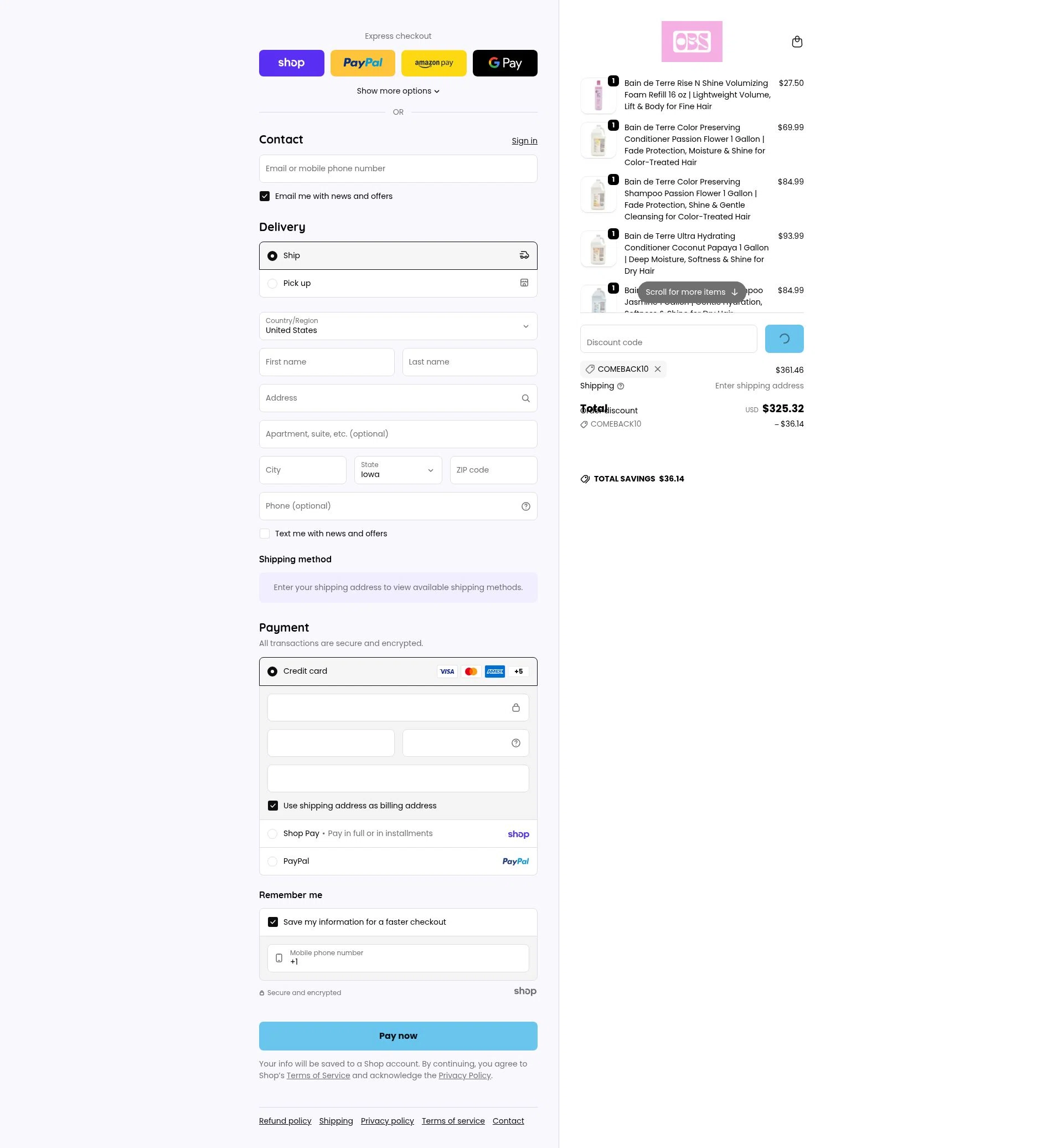 Overstock Beauty checkout page showing Overstock Beauty discount code box | Screenshot taken by SimplyCodes community member on Jan 22, 2026