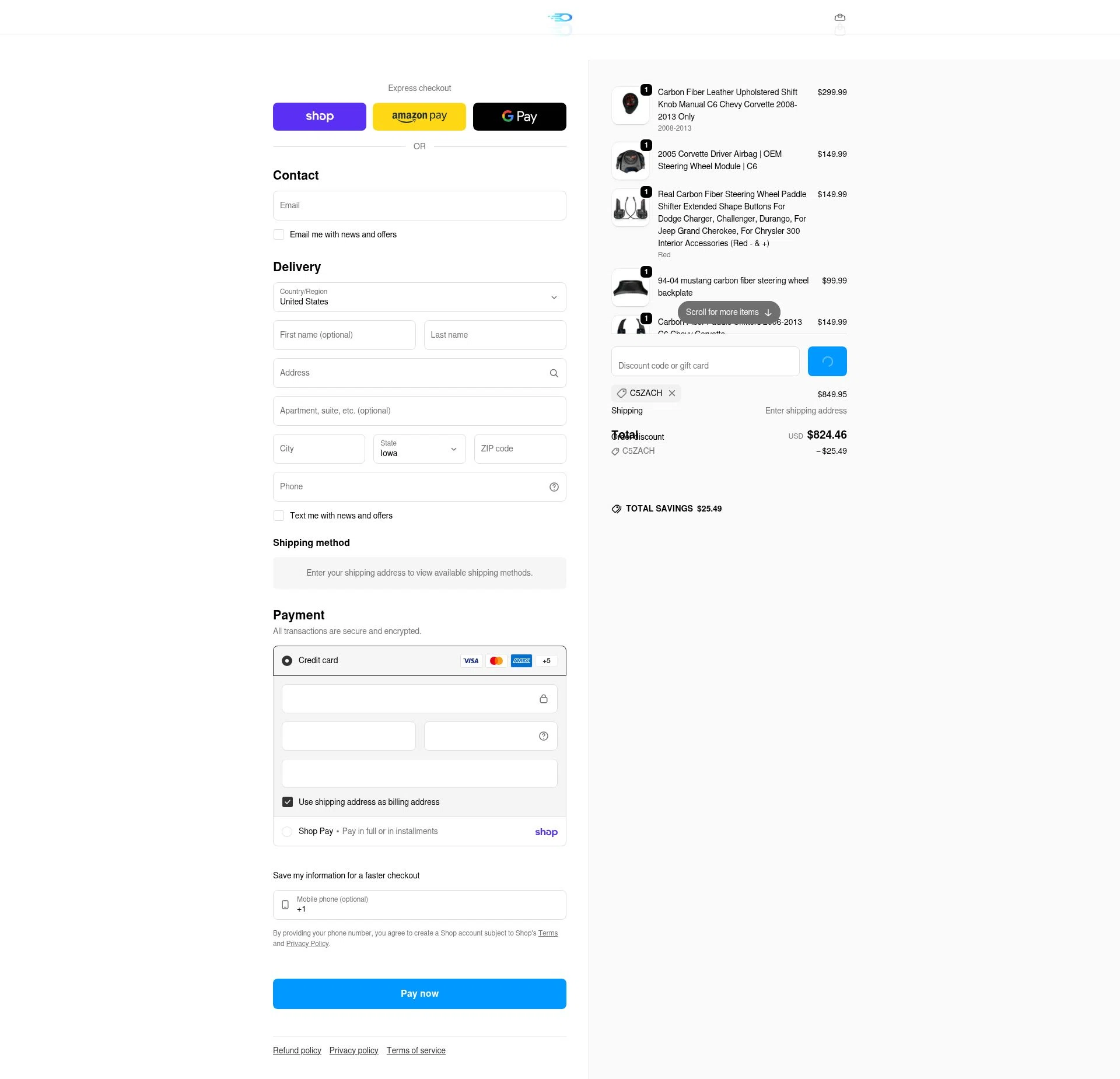 OvertakeAuto checkout page showing OvertakeAuto promo code box | Screenshot taken by SimplyCodes community member on Feb 10, 2026