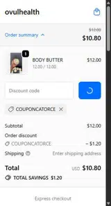 COUPONCATORCE coupon verification screenshot