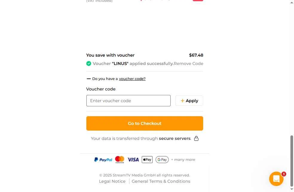 OWN3D checkout page showing OWN3D promo code box | Screenshot taken by SimplyCodes community member on Sep 6, 2025