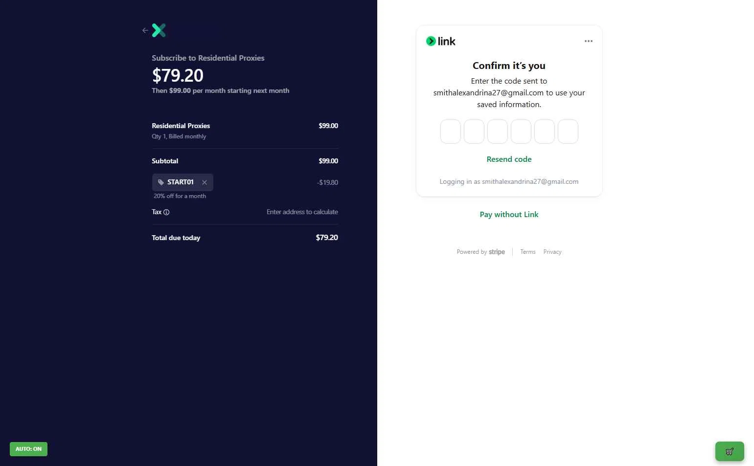 Oxylabs checkout page showing Oxylabs discount code box | Screenshot taken by SimplyCodes community member on Oct 18, 2025