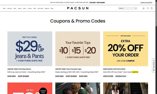 PacSun checkout page showing PacSun promo code box | Screenshot taken by SimplyCodes community member on Aug 14, 2025