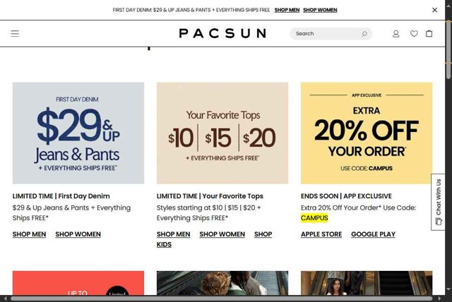 PacSun checkout page showing PacSun promo code box | Screenshot taken by SimplyCodes community member on Aug 14, 2025