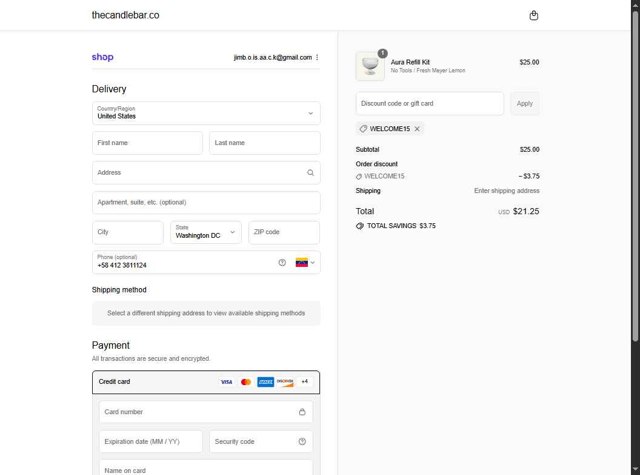 Paddywax Candle Bar checkout page showing Paddywax Candle Bar promo code box | Screenshot taken by SimplyCodes community member on Sep 3, 2025