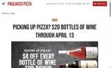 Pagliacci coupon verification screenshot