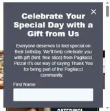 Pagliacci coupon verification screenshot