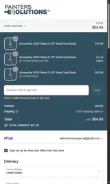 Painters Solutions coupon verification screenshot