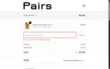 WELCOMEPAIRS15 coupon verification screenshot