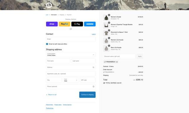 PAKA Apparel checkout page showing PAKA Apparel discount code box | Screenshot taken by SimplyCodes community member on Sep 8, 2025