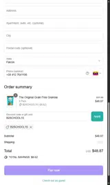 Paleonola coupon verification screenshot