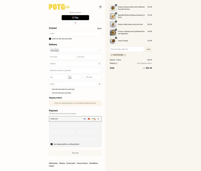 Paleo On The Go checkout page showing Paleo On The Go promo code box | Screenshot taken by SimplyCodes community member on Sep 16, 2025
