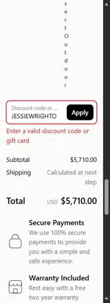Palermo House coupon verification screenshot