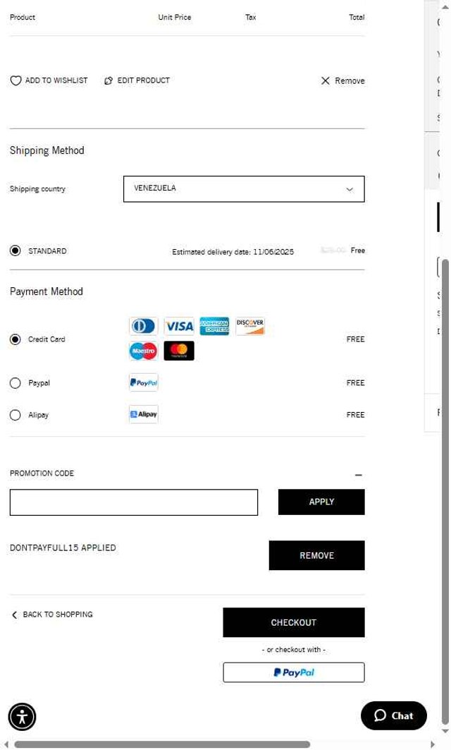 Palm Angels checkout page showing Palm Angels promo code box | Screenshot taken by SimplyCodes community member on Jun 4, 2025