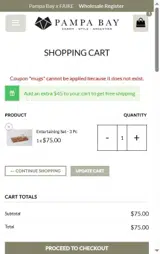 MUGS coupon verification screenshot