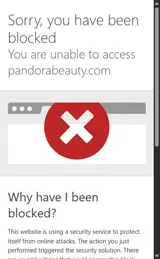Pandora Beauty coupon verification screenshot