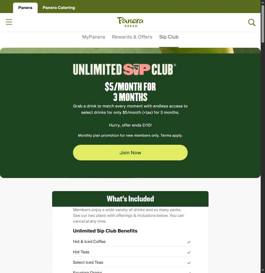 Panera Bread checkout page showing Panera Bread promo code box | Screenshot taken by SimplyCodes community member on Feb 8, 2026
