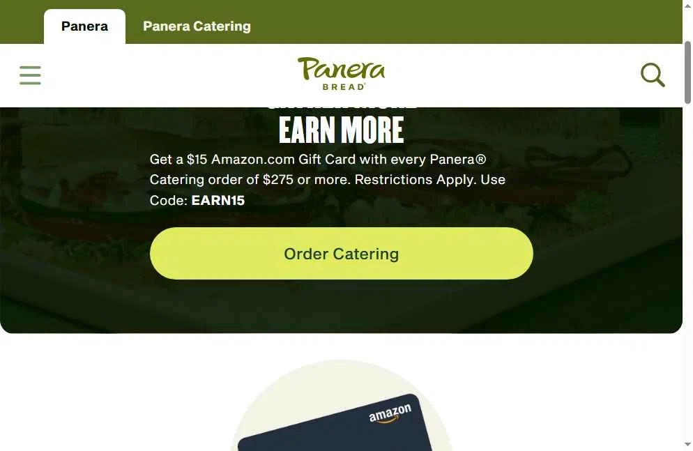 Panera Bread checkout page showing Panera Bread promo code box | Screenshot taken by SimplyCodes community member on Dec 7, 2025
