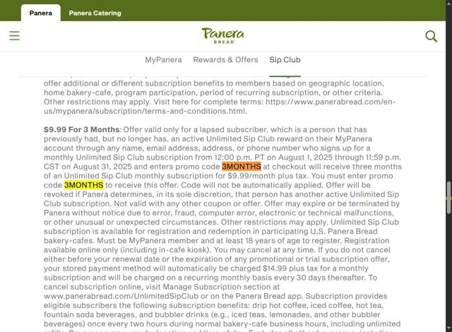 Panera Bread checkout page showing Panera Bread promo code box | Screenshot taken by SimplyCodes community member on Aug 27, 2025