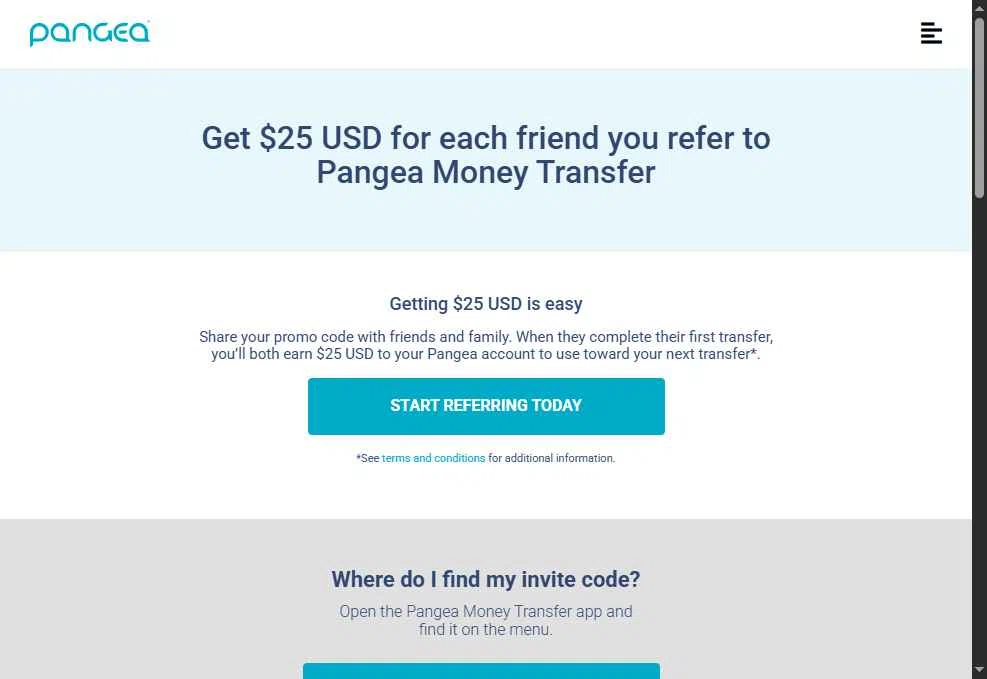 Pangea Money Transfer checkout page showing Pangea Money Transfer promo code box | Screenshot taken by SimplyCodes community member on Jan 8, 2026