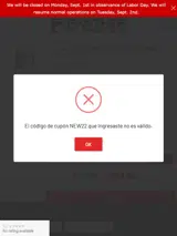 NEW22 coupon verification screenshot