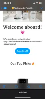 New10 coupon verification screenshot
