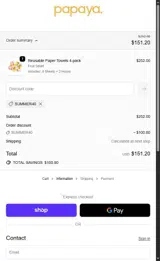 SUMMER40 coupon verification screenshot