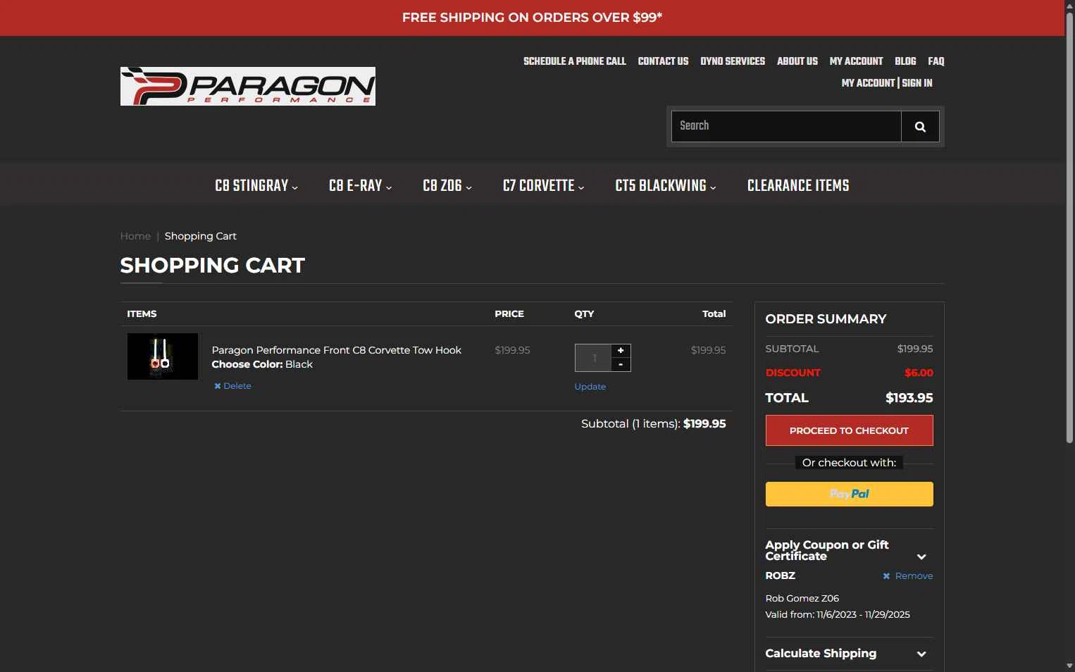 Paragon Performance checkout page showing Paragon Performance coupon code box | Screenshot taken by SimplyCodes community member on Nov 13, 2025