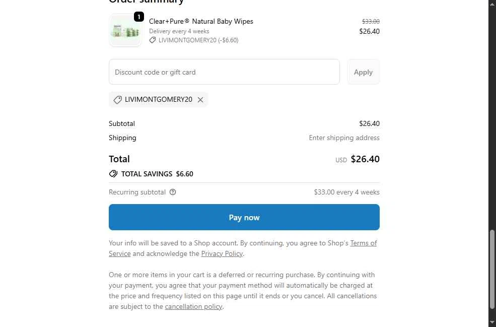 Parasol Co checkout page showing Parasol Co promo code box | Screenshot taken by SimplyCodes community member on Jan 6, 2026