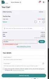 HOLIDAY coupon verification screenshot