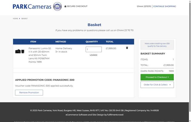Park Cameras checkout page showing Park Cameras promo code box | Screenshot taken by SimplyCodes community member on May 18, 2025