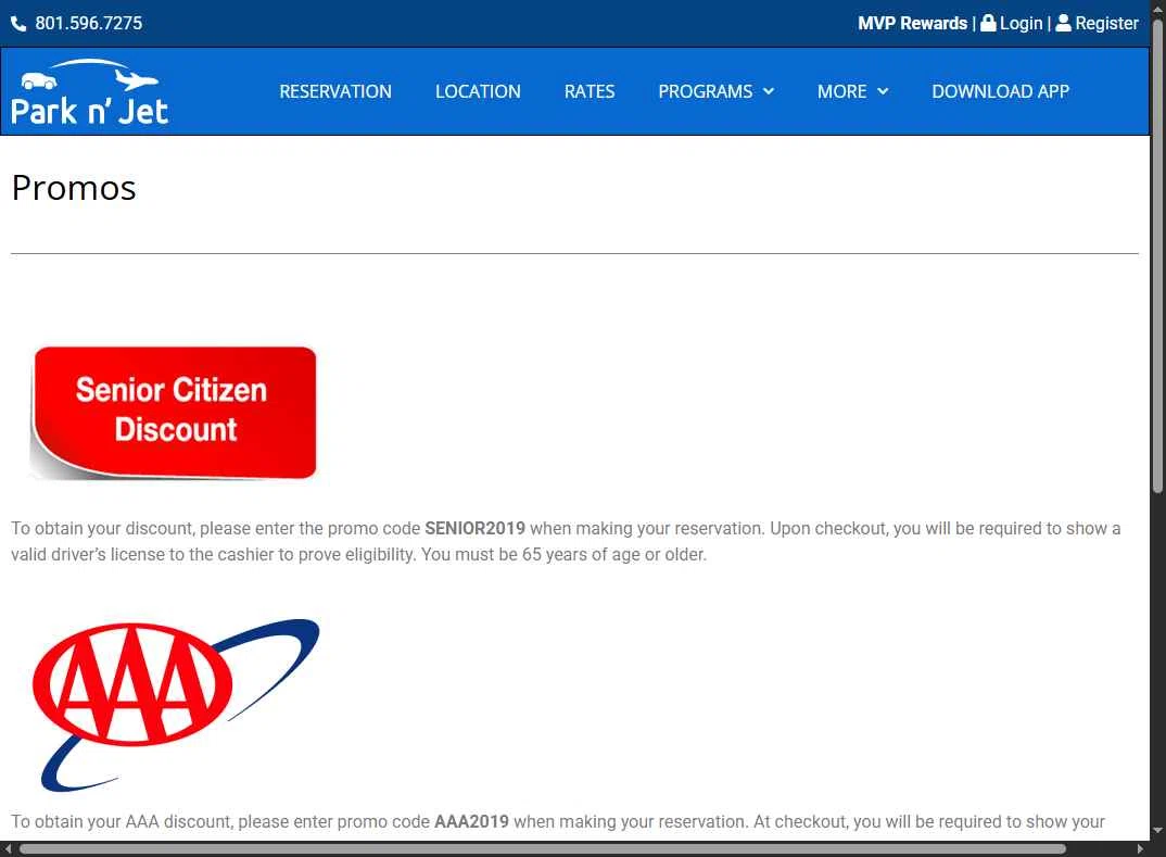 Park'n JET checkout page showing Park'n JET promo code box | Screenshot taken by SimplyCodes community member on Dec 12, 2025