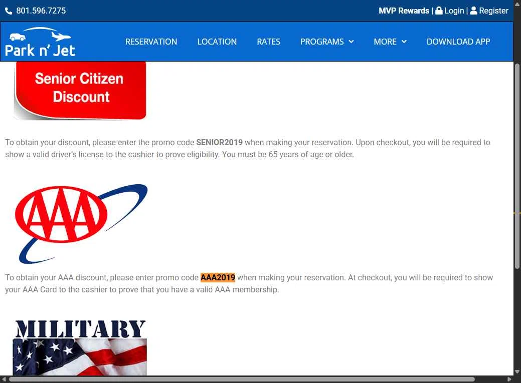 Park'n JET checkout page showing Park'n JET promo code box | Screenshot taken by SimplyCodes community member on Dec 8, 2025