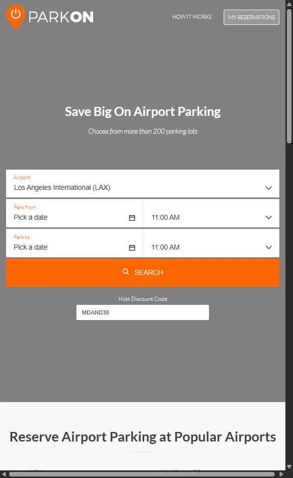 ParkOn checkout page showing ParkOn promo code box | Screenshot taken by SimplyCodes community member on Aug 16, 2025