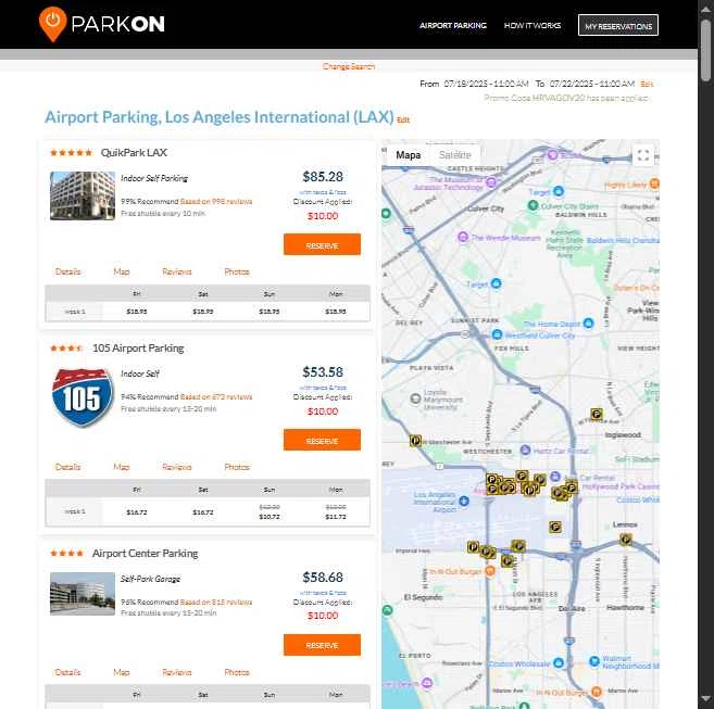ParkOn checkout page showing ParkOn promo code box | Screenshot taken by SimplyCodes community member on Jul 17, 2025