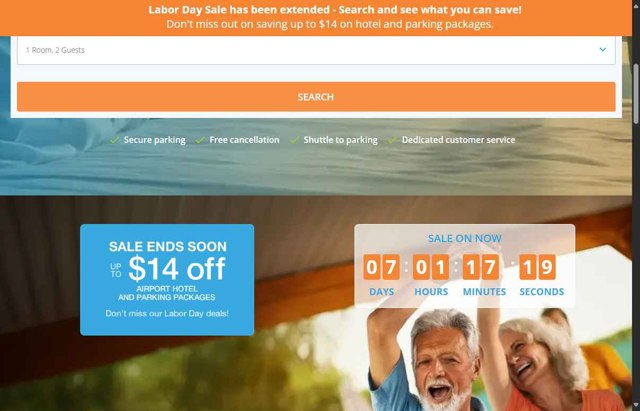 ParkSleepFly.com checkout page showing ParkSleepFly.com coupon code box | Screenshot taken by SimplyCodes community member on Aug 19, 2025