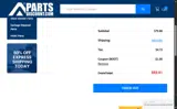 PartsDiscount.com coupon verification screenshot