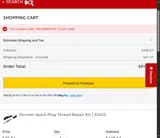 PartsHawk coupon verification screenshot