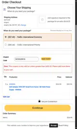 SCDS25R16 coupon verification screenshot