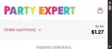 Party Expert US coupon verification screenshot