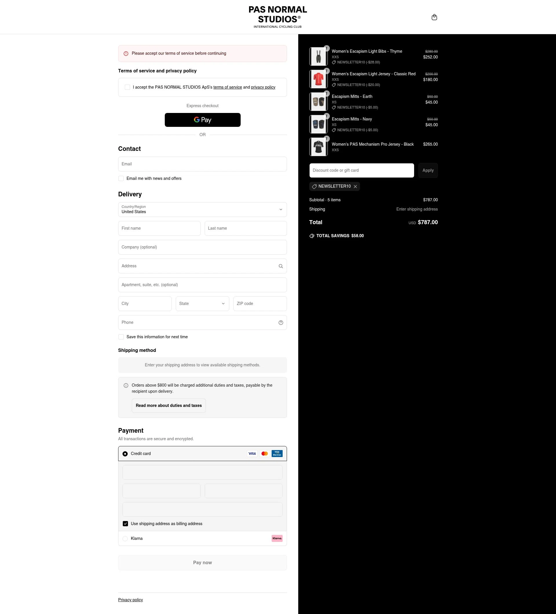 Pas Normal Studios checkout page showing Pas Normal Studios discount code box | Screenshot taken by SimplyCodes community member on Apr 21, 2025