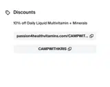 Passion 4 Health Store coupon verification screenshot