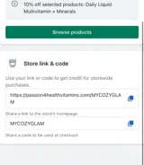 Passion 4 Health Store coupon verification screenshot