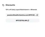 Passion 4 Health Store coupon verification screenshot