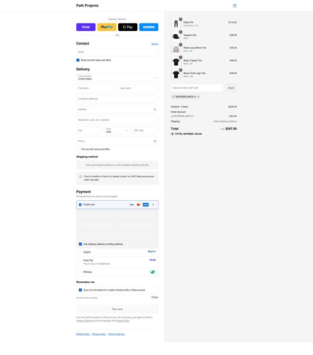 Path Projects checkout page showing Path Projects discount code box | Screenshot taken by SimplyCodes community member on Sep 13, 2025