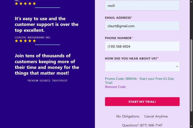 Patriot Software checkout page showing Patriot Software promo code box | Screenshot taken by SimplyCodes community member on May 18, 2025