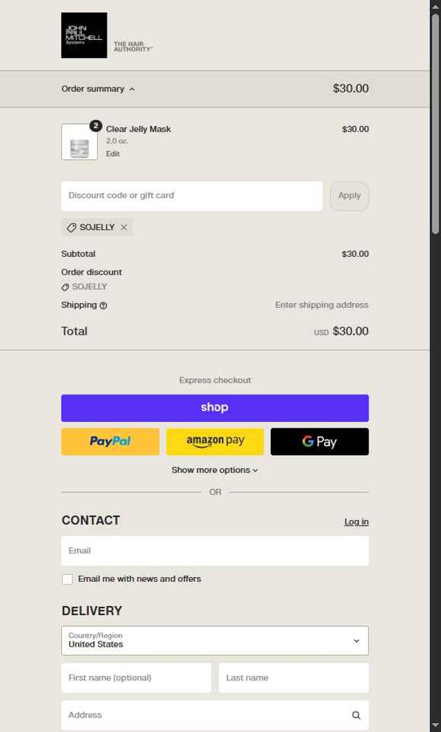 Paul Mitchell checkout page showing Paul Mitchell coupon code box | Screenshot taken by SimplyCodes community member on Sep 2, 2025